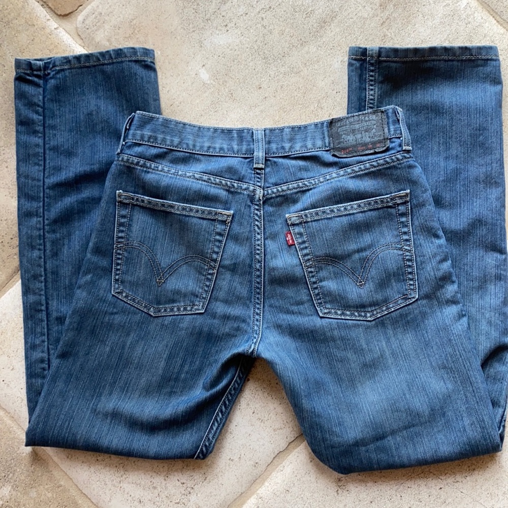 Vintage 🔥 Levi’s Denim 514 Sim Straight Red Tab Tag Jeans Sz 28x28